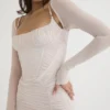Freyja Crystal Gathered Corset Dress