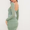 Freyja Green Gathered Corset Dress