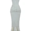 Gabriella Pistachio Ruffled Front Gown