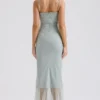 Gabriella Pistachio Ruffled Front Gown