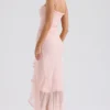 Gabriella Soft Peach Ruffled Front Gown