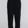 Geena Black Wool Boucle Knit Trousers