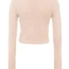 Gene Beige Soft Fluffy Knit Cardigan