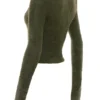 Gene Khaki Soft Fluffy Knit Cardigan