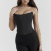 Genevieve Black Lace Back Corset