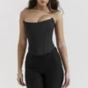 Genevieve Black Lace Back Corset