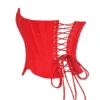 Genevieve Scarlet Satin Lace Back Corset