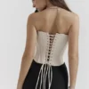 Genevieve Vintage Cream Lace Back Corset