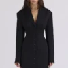 Georgia Black Hourglass Blazer Dress