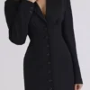 Georgia Black Hourglass Blazer Dress