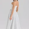 Georgie Cotton Halter Neck Polka Dot Print Midi Dress