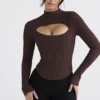 Georgina Cocoa Knitted Corset