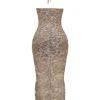 Giada Rose Gold Embroidered Sequinned Gown