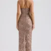 Giada Rose Gold Embroidered Sequinned Gown