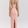 Gianina Sorbet Crepe Halter Maxi Dress