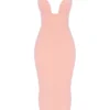 Gianina Sorbet Crepe Halter Maxi Dress