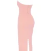 Gianina Sorbet Crepe Halter Maxi Dress