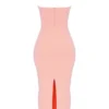 Gianina Sorbet Crepe Halter Maxi Dress