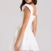 Giglio White Broderie Anglais Frill Mini Dress