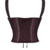 Gini Rich Brown Lace Back Corset