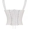 Gini White Lace Back Corset