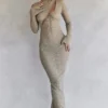 Giovanna Stone Floral Lace Maxi Dress