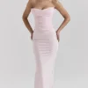 Giuliana Ballerina Pink Satin Maxi Skirt