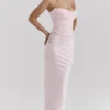 Giuliana Ballerina Pink Satin Maxi Skirt