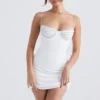 Grace Ivory Crystallised Mini Dress