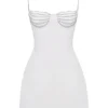 Grace Ivory Crystallised Mini Dress