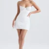 Grace Ivory Crystallised Mini Dress