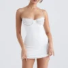 Grace Ivory Crystallised Mini Dress