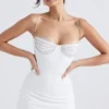 Grace Ivory Crystallised Mini Dress