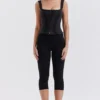 Halima Black Capri Trousers
