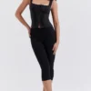 Halima Black Capri Trousers