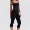Halima Black Capri Trousers