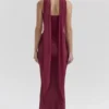 Hallie Cabernet Strapless Corset with Neck Scarf