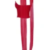 Hallie Holly Red Strapless Corset Top with Detachable Neck Scarf