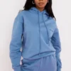 Halo Azure Cotton Fleece-Back Oversized Hoodie