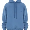 Halo Azure Cotton Fleece-Back Oversized Hoodie