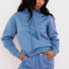 Halo Azure Cotton Fleece-Back Oversized Hoodie