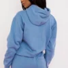 Halo Azure Cotton Fleece-Back Oversized Hoodie