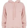 Halo Blush Cotton Fleece-Back Oversized Hoodie