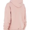 Halo Blush Cotton Fleece-Back Oversized Hoodie
