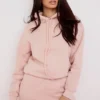 Halo Blush Cotton Fleece-Back Oversized Hoodie