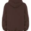 Halo Chocolate Cotton Fleece-Back Oversized Hoodie