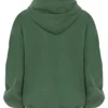 Halo Moss Cotton Fleece-Back Oversized Hoodie