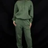 Halo Moss Cotton Fleece-Back Oversized Hoodie