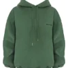 Halo Moss Cotton Fleece-Back Oversized Hoodie