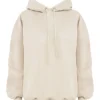 Halo Oatmeal Cotton Fleece-Back Oversized Hoodie